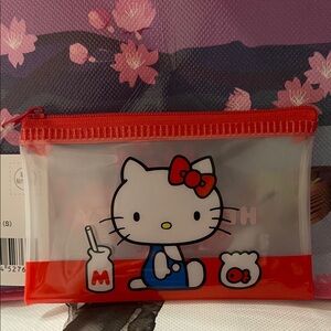 Hello Kitty Red and White Zipper Bag or card holder 🧩